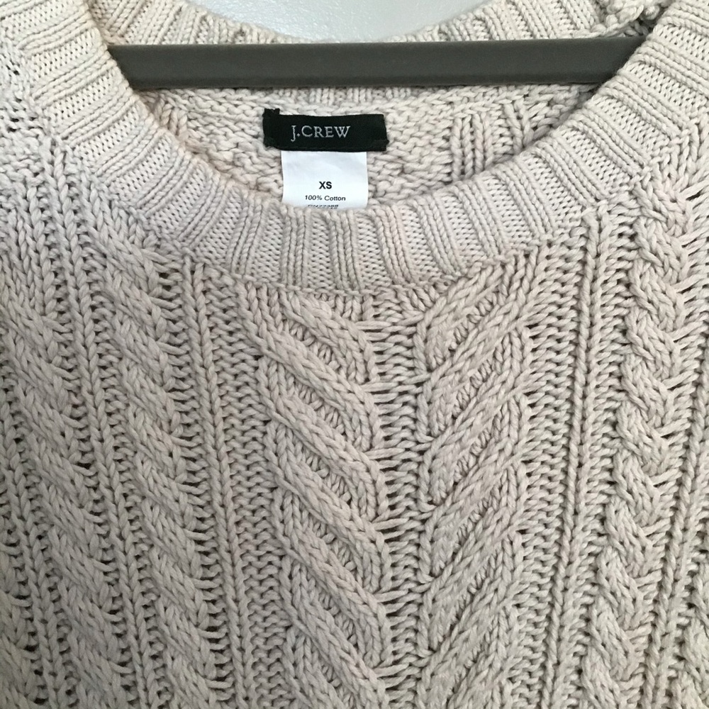 J. Crew Cream Cable Knit Sweater